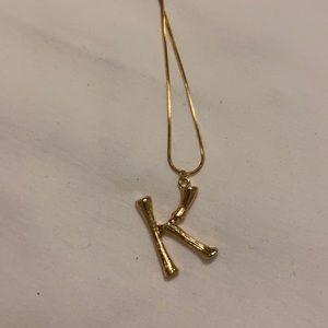Letter K pendent and necklace